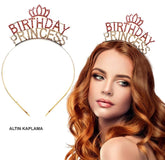 Nessiworld Birthday Princess Kristal Taç – Altın Kaplama